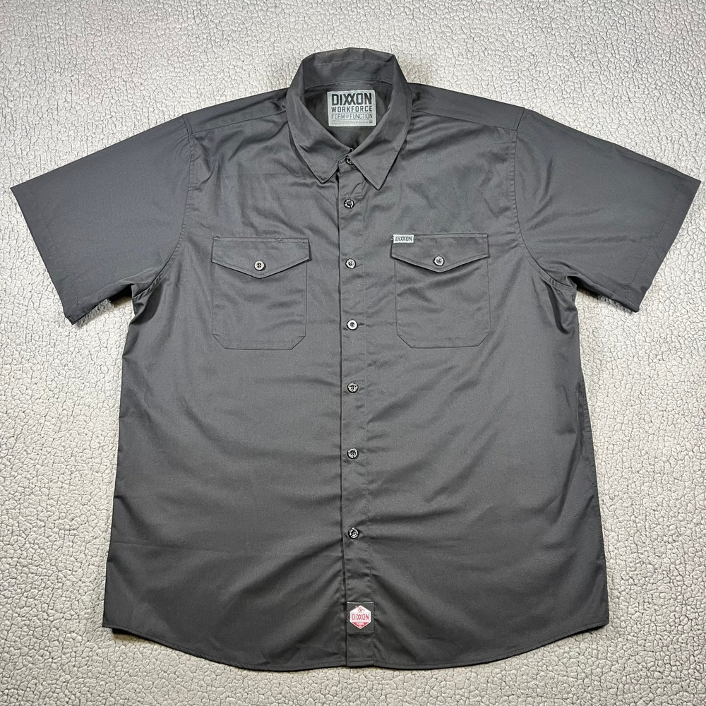 Dixxon Workforce Form & Function Shirt Mens 2XL Black Short Sleeve Work D-Tech